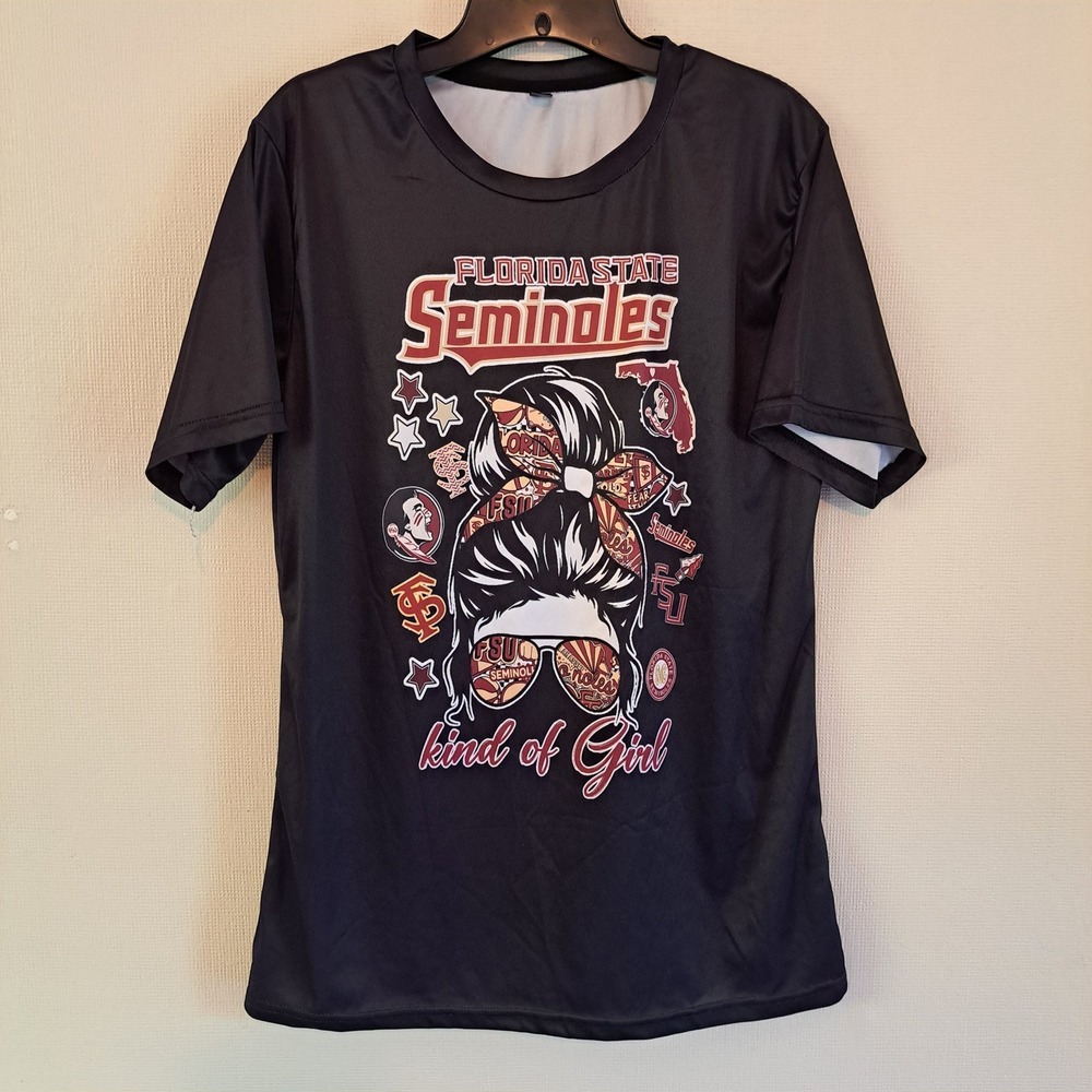 Florida State Seminoles Kind of Girl‎ Graphic Tee Black FSU Short Sleeve Shirt